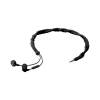 CordCruncher Tangle-free Headphones with mic for Smartphone / Tablet - Black